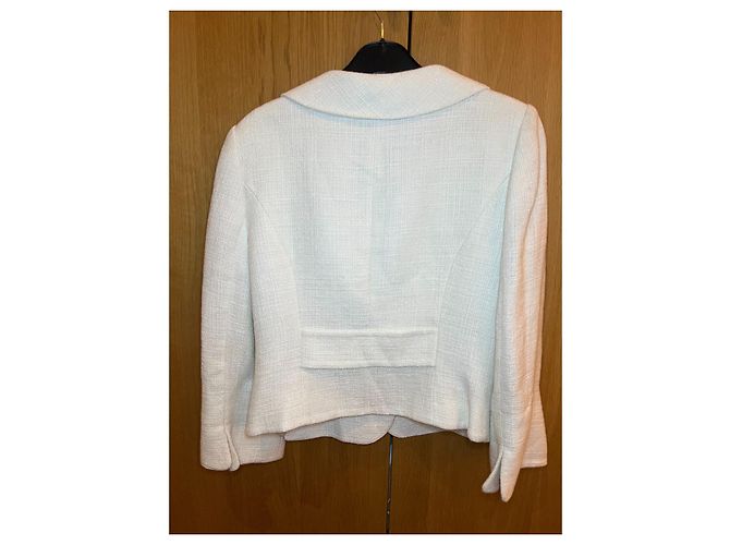 Abrigo Blazer Hobbs Crema de Algodón - vista 2