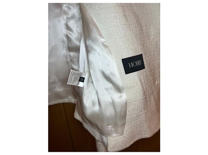 Abrigo Blazer Hobbs Crema de Algodón - vista 3
