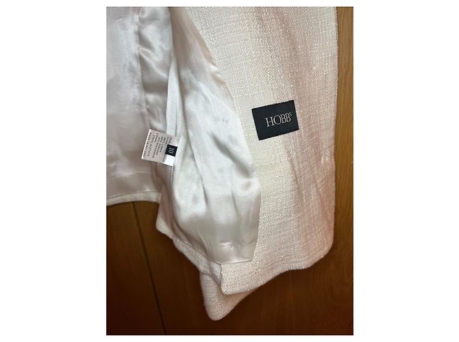 Abrigo Blazer Hobbs Crema de Algodón - vista 4