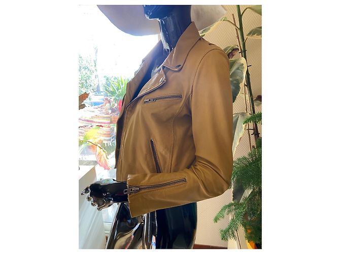 Maje Perfecto Lederjacke senf - Ansicht 2