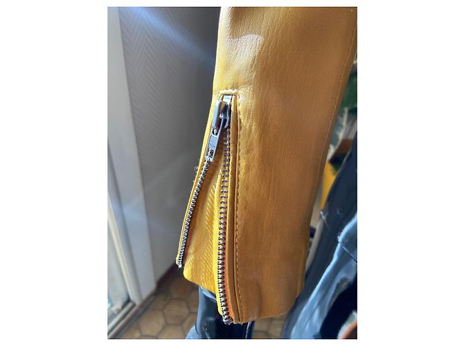 Maje Perfecto Lederjacke senf - Ansicht 5