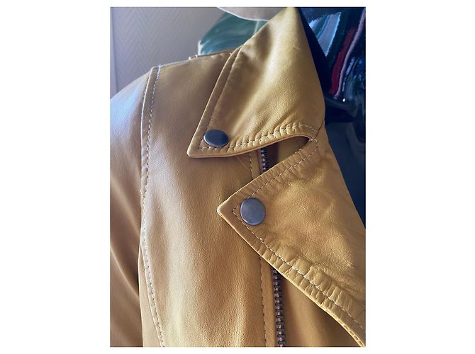 Maje Perfecto Lederjacke senf - Ansicht 6