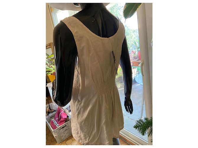 Marc by Marc Jacobs Top de tirantes en algodón plumetis beige rosa - vista 3