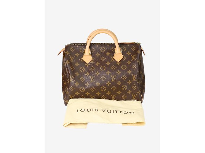 Louis Vuitton marrón de la vendimia 2006 Monogram Speedy 30 Castaño - vista 9