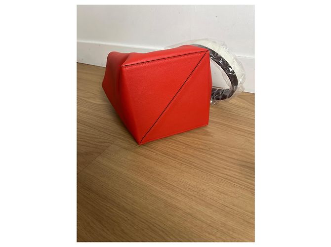 Borsa a secchiello Hermès Halter 17 in pelle arancione - vista 5