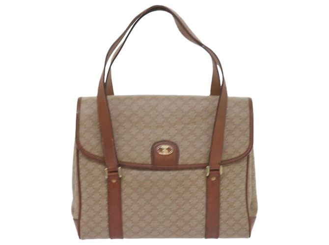 Céline CELINE Borsa a tracolla in tela Macadam Beige Auth 60074 - vista 13