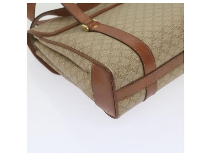 Céline CELINE Borsa a tracolla in tela Macadam Beige Auth 60074 - vista 17