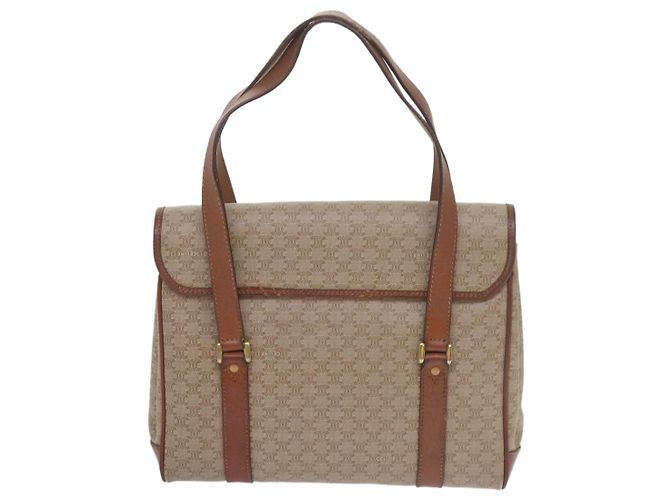 Céline CELINE Borsa a tracolla in tela Macadam Beige Auth 60074 - vista 2