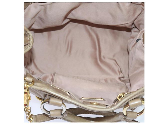 Miu Miu Borsa a Mano in Pelle 2modo Brown Auth bs10362 - vista 11