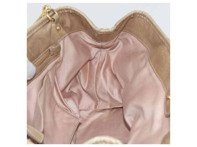 Miu Miu Borsa a Mano in Pelle 2modo Brown Auth bs10362 - vista 21