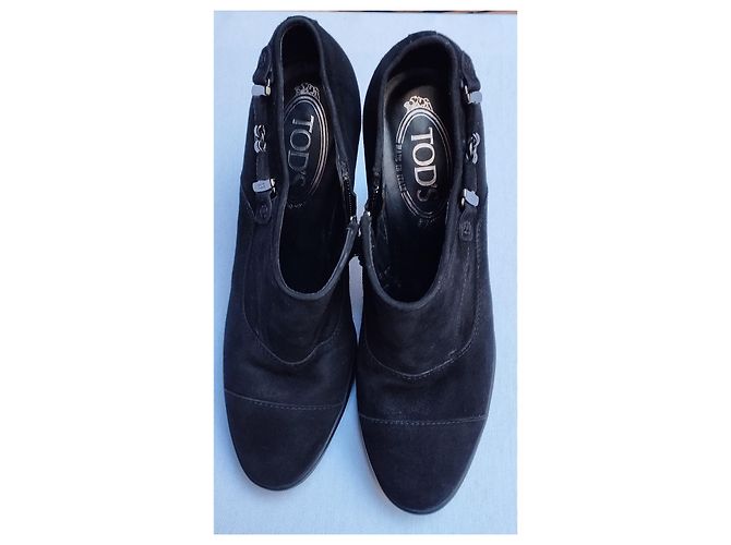 Décolleté Tod's in camoscio nero - vista 4