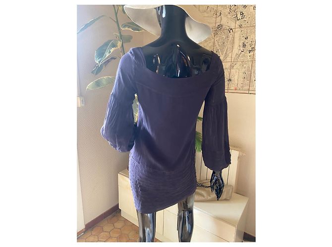 Vestido Diane Von Furstenberg Azul Marino de Seda - vista 3