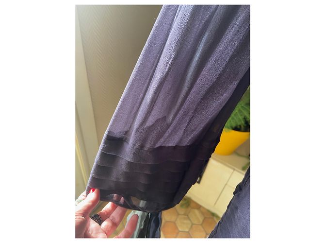 Vestido Diane Von Furstenberg Azul Marino de Seda - vista 5