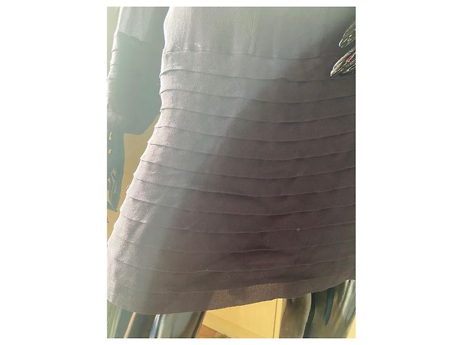 Vestido Diane Von Furstenberg Azul Marino de Seda - vista 7