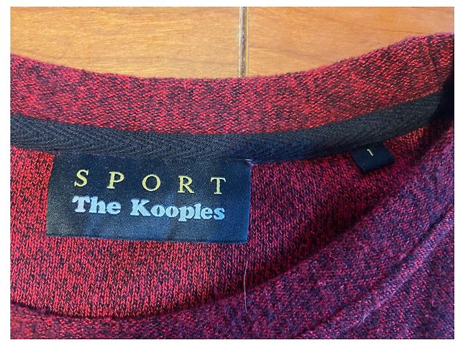 The Kooples Sport Roter Strickpullover mit Spitze Bordeaux - Ansicht 7