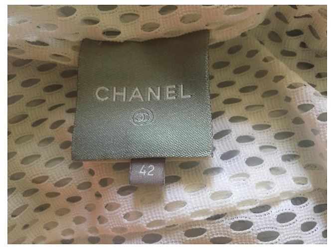 Chanel Jacke Silberfarben aus Polyester - Ansicht 10
