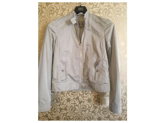 Chanel Jacke Silberfarben aus Polyester - Ansicht 4