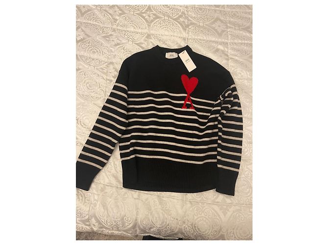 Ami Black Wool Sweater - view 3