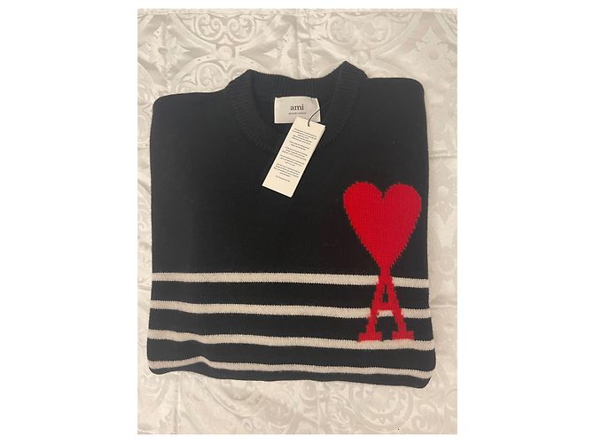 Ami Black Wool Sweater - view 6