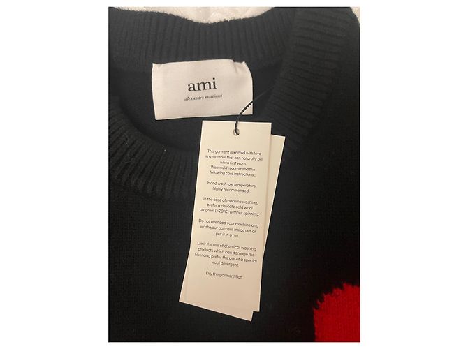 Ami Black Wool Sweater - view 7