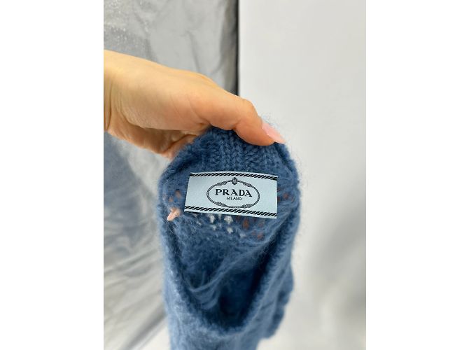 Prada malha T.IT 42 Lã Azul - vista 5