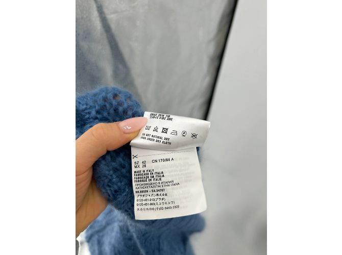 Prada malha T.IT 42 Lã Azul - vista 6