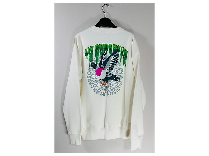 JW Anderson Slime Sweatshirt Weiß Baumwolle Mehrfarben - Ansicht 4