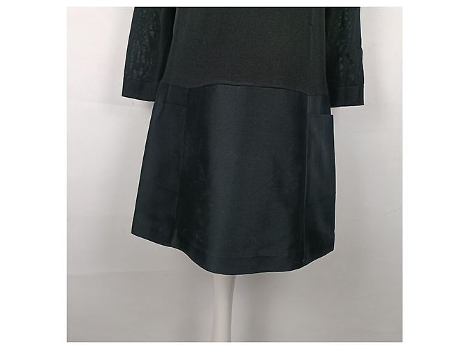 Vestido de lana negro Cos - vista 3