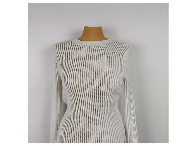 Calvin Klein Malha Branca de Algodão e Viscose M Branco - vista 2