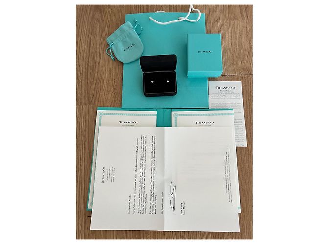 Solitaire Diamantstecker von Tiffany & Co Weiß - Ansicht 4