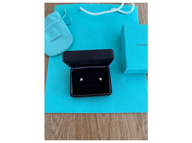 Solitaire Diamantstecker von Tiffany & Co Weiß - Ansicht 6