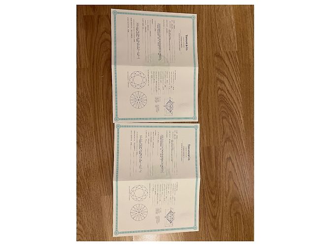 Solitaire Diamantstecker von Tiffany & Co Weiß - Ansicht 9