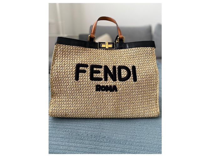 Fendi Peekaboo Iseeyou Bast Tasche Braun - Ansicht 2