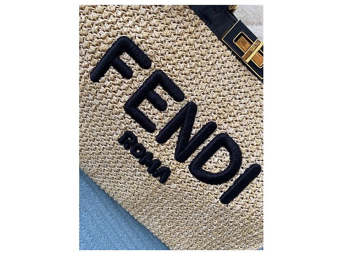 Fendi Peekaboo Iseeyou Bast Tasche Braun - Ansicht 3