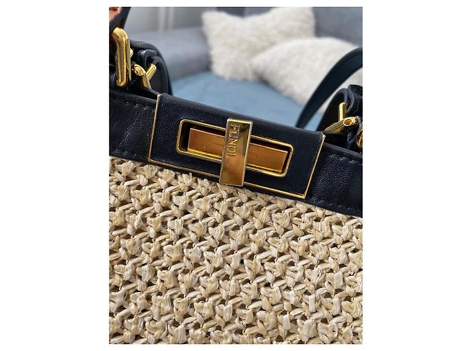 Fendi Peekaboo Iseeyou Bast Tasche Braun - Ansicht 4