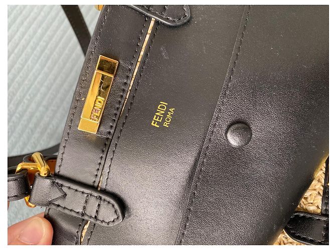 Fendi Peekaboo Iseeyou Bast Tasche Braun - Ansicht 8