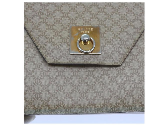 Céline CELINE Borsa a tracolla in tela macadam PVC Beige Marrone Auth yk9762 - vista 18