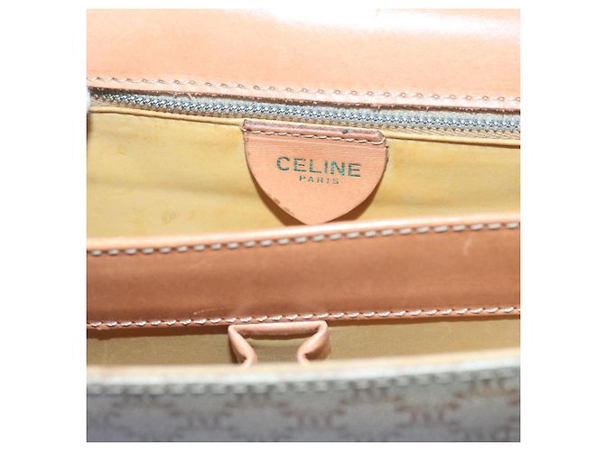 Céline CELINE Borsa a tracolla in tela macadam PVC Beige Marrone Auth yk9762 - vista 21