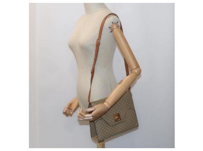 Céline CELINE Borsa a tracolla in tela macadam PVC Beige Marrone Auth yk9762 - vista 27