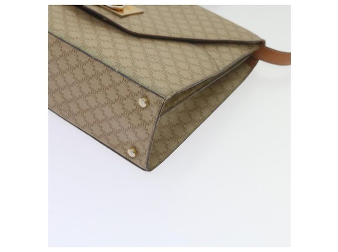 Céline CELINE Borsa a tracolla in tela macadam PVC Beige Marrone Auth yk9762 - vista 8