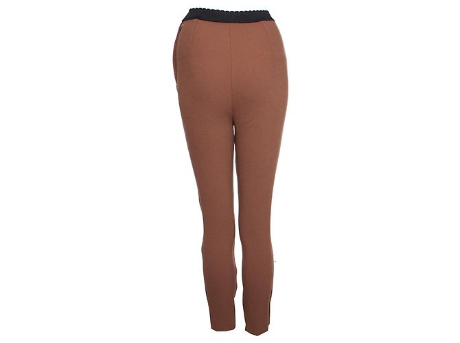 DOLCE & GABBANA, Pantalón marrón con banda elástica.. Castaño - vista 3