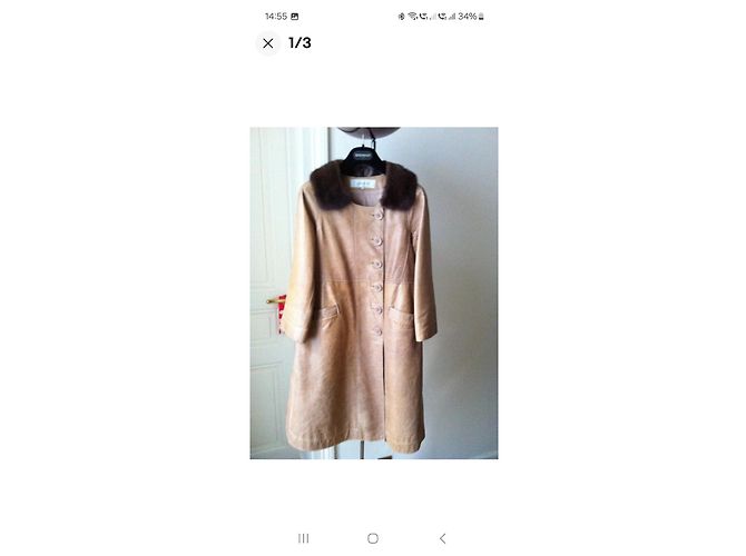 Gerard Darel abrigo de piel.38fr Beige - vista 4