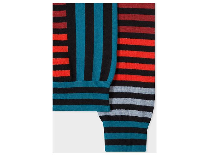 Paul Smith Gestreifter Colour-Block-Pullover aus Wollmischung Mehrfarbig Mehrfarben - Ansicht 2