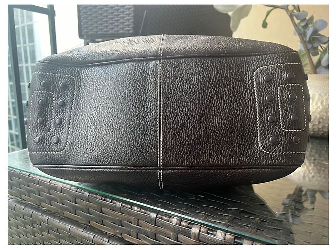 Tod's Schultertasche aus Leder Dunkelbraun - Ansicht 3