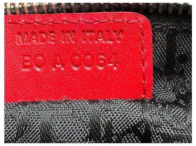 Borsa Christian Dior Saddle Nera e Rossa in Pelle Nero Rosso - vista 9