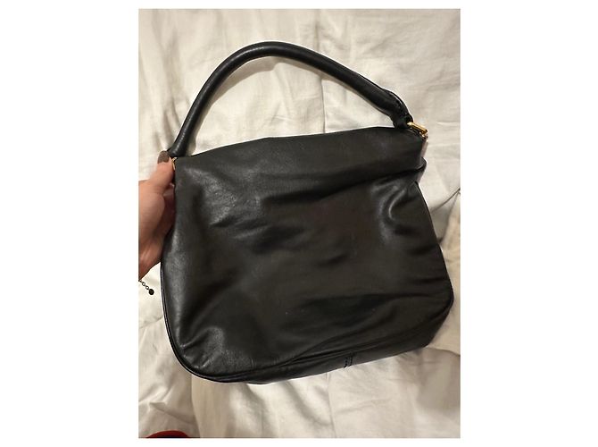 Sac à main Marc by Marc Jacobs en cuir noir et doré Bijouterie dorée - vue 15