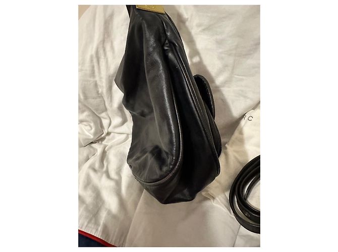 Sac à main Marc by Marc Jacobs en cuir noir et doré Bijouterie dorée - vue 17