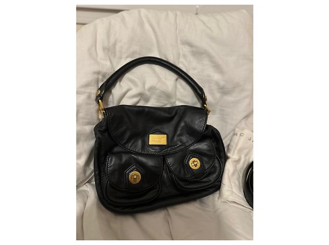 Sac à main Marc by Marc Jacobs en cuir noir et doré Bijouterie dorée - vue 5