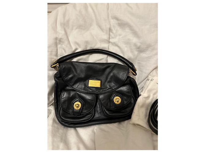 Sac à main Marc by Marc Jacobs en cuir noir et doré Bijouterie dorée - vue 6