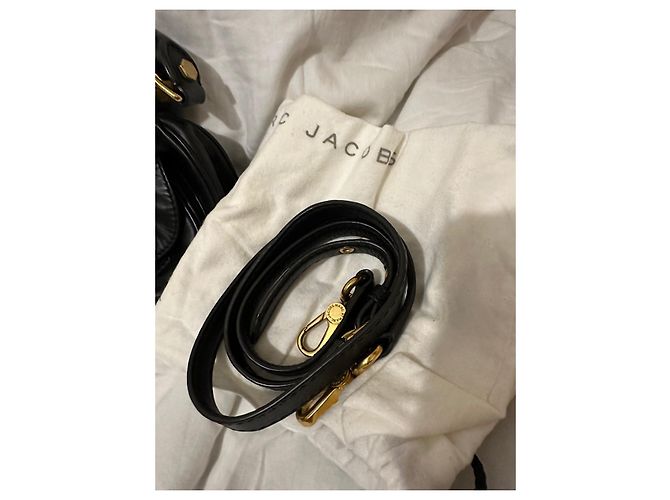 Sac à main Marc by Marc Jacobs en cuir noir et doré Bijouterie dorée - vue 8